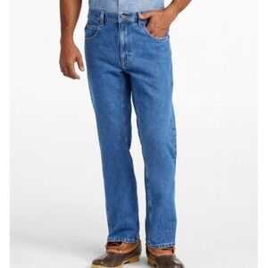 LL Bean Jeans Size 30x34 Standard Fit Jeans Straight Leg Blue Denim Casual